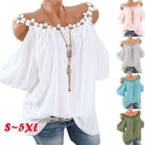 Celmia New Womens Ruffled Blouse Long Sleeve V Nec